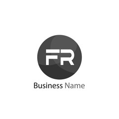 Initial Letter FR Logo Template Design