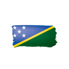 Solomon Islands flag, vector illustration on a white background.