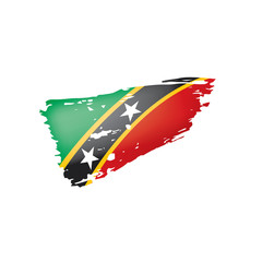 Saint Kitts and Nevis flag, vector illustration on a white background.