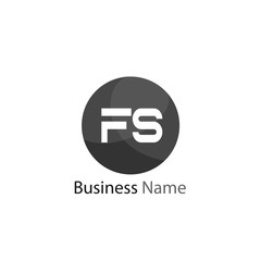Initial Letter FS Logo Template Design