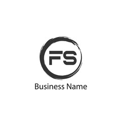 Initial Letter FS Logo Template Design