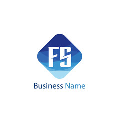 Initial Letter FS Logo Template Design