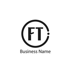 Initial Letter FT Logo Template Design