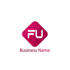 Initial Letter FU Logo Template Design