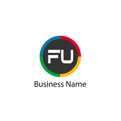 Obraz premium Initial Letter FU Logo Template Design