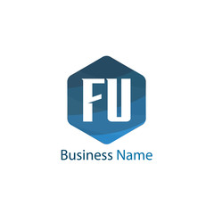 Initial Letter FU Logo Template Design