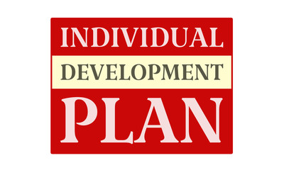 Individual Development Plan - written on red card on white background