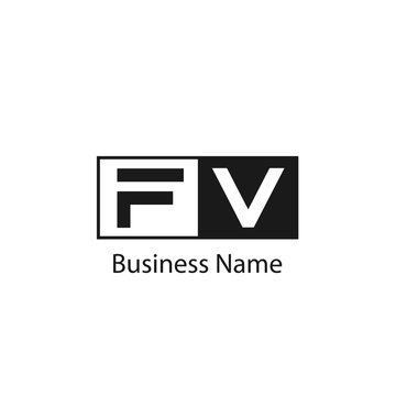 Initial Letter FV Logo Template Design