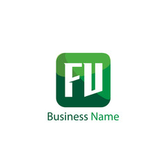 Initial Letter FV Logo Template Design
