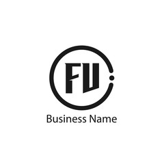Initial Letter FV Logo Template Design