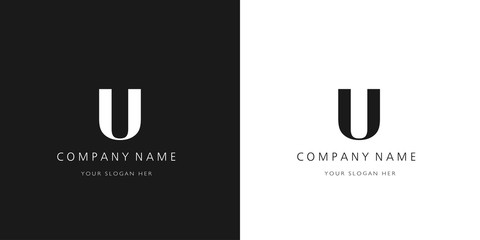 u logo letter modern design © HSNKRT
