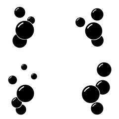 Bubbles icon, silhouette on white background