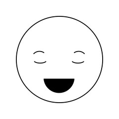 cartoon happy head kawaii character