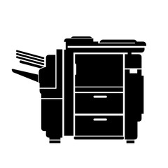 Vector Silhouette Photocopier Icon.
Modern office digital technology