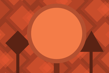 Flat design business Vector Illustration Empty template esp isolated Minimalist graphic layout template for advertising. Road Instruction Freeway Guide Street Signage Signpost Safety Warning