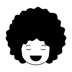 cartoon happy man head kawaii character