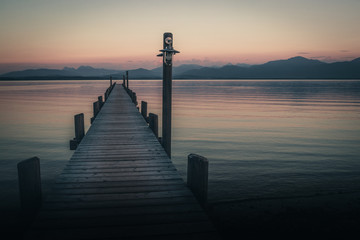 Obraz premium Chiemsee Malerwinkel Sonnenuntergang