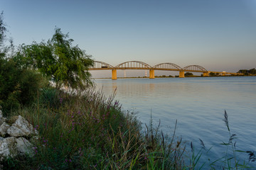 Bridge on river tagus in Vila Franca Xira, Portugal