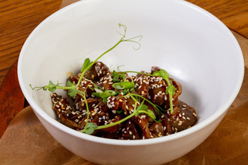 Roasted chicken giblets