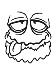 Fototapete Alt Kopf Grossvater Opa Bart Gesicht Kopf Betrunken Verwirrt Frech Comic Cartoon Clipart Cool Style O Mat