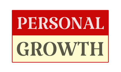 Fototapeta premium Personal Growth - written on red card on white background