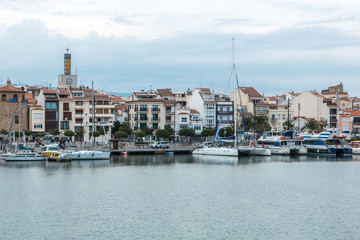 Fototapeta na wymiar View of Cambrils from the Port, Costa Dorada, Spain
