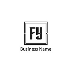 Fototapeta premium Initial Letter FY Logo Template Design