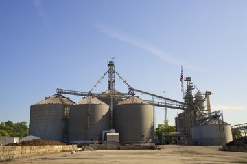 Fototapeta na wymiar industrial and farm silo bulk storage