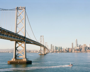 Bay Bridge and view of the San Francisco Skyline
