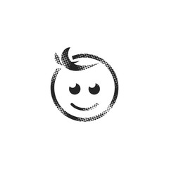 Halftone Icon - Newborn baby
