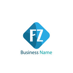 Initial Letter FZ Logo Template Design