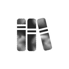 Halftone Icon - Books