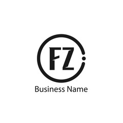 Fototapeta premium Initial Letter FZ Logo Template Design