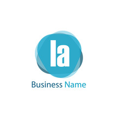 Initial Letter LA Logo Template Design