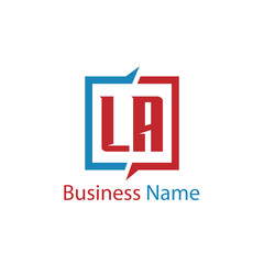 Initial Letter LA Logo Template Design