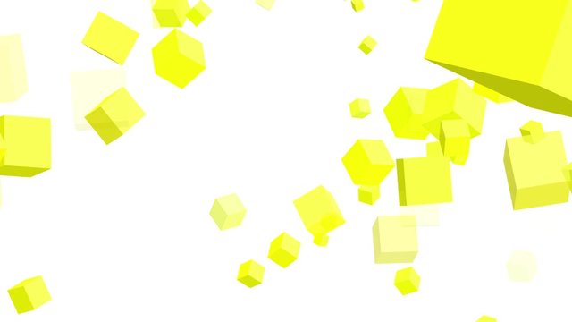 Cubos amarillos en fondo blanco