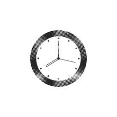 Halftone Icon - Clock