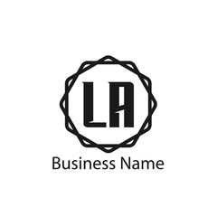 Initial Letter LA Logo Template Design