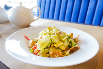 Salad close up photo in a restaurant