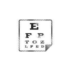 Halftone Icon - Eye test page
