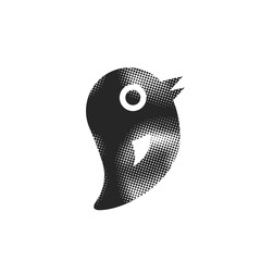 Halftone Icon - Bird