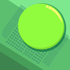 Flat design business Vector Illustration concept copy text for esp Web banners promotional material mock up template. Circular Round Halftone Button Shining Reflecting Glossy with Shadow