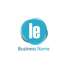 Initial Letter LE Logo Template Design