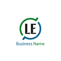Initial Letter LE Logo Template Design