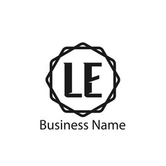 Initial Letter LE Logo Template Design