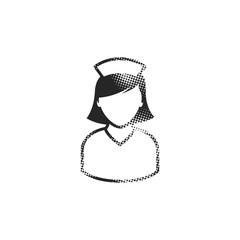 Halftone Icon - Nurse