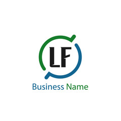 Initial Letter LF Logo Template Design