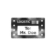 Halftone Icon - Logistic receipt