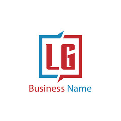 Initial Letter LG Logo Template Design