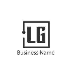Initial Letter LG Logo Template Design
